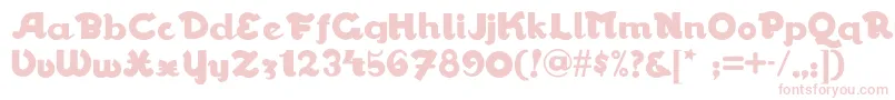 Walrusgumbonf-fontti – vaaleanpunaiset fontit