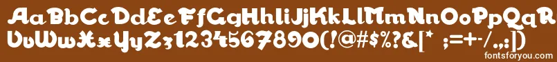 Walrusgumbonf Font – White Fonts on Brown Background