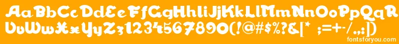 Walrusgumbonf Font – White Fonts on Orange Background