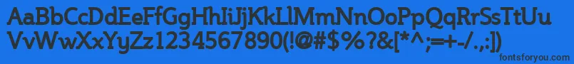Steinemb Font – Black Fonts on Blue Background