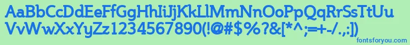 Steinemb Font – Blue Fonts on Green Background