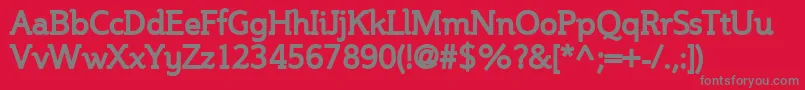 Steinemb Font – Gray Fonts on Red Background