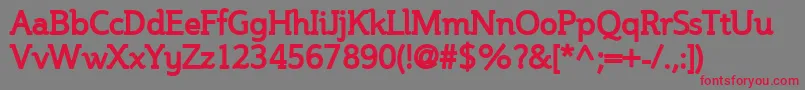 Steinemb Font – Red Fonts on Gray Background