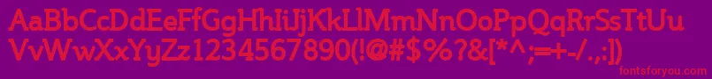 Steinemb Font – Red Fonts on Purple Background