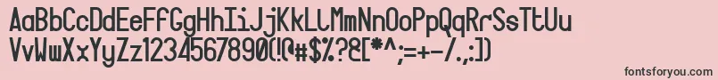 フォントTarga – ピンクの背景に黒い文字