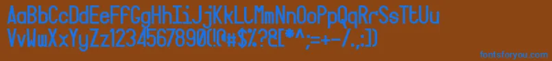 Шрифт Targa – синие шрифты на коричневом фоне