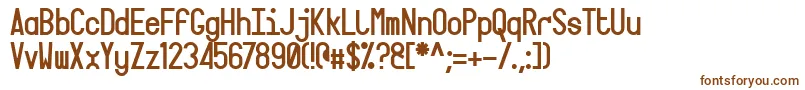 Targa-fontti – ruskeat fontit valkoisella taustalla