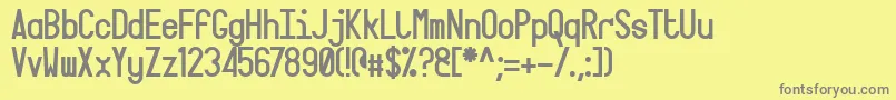 Шрифт Targa – серые шрифты на жёлтом фоне