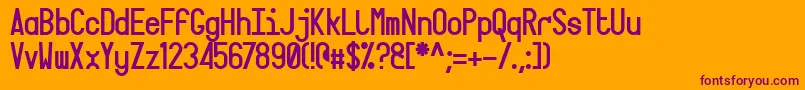 Targa Font – Purple Fonts on Orange Background