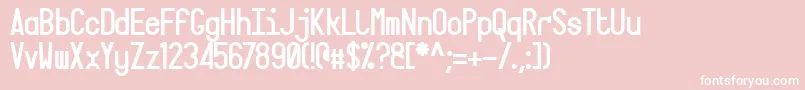 フォントTarga – ピンクの背景に白い文字
