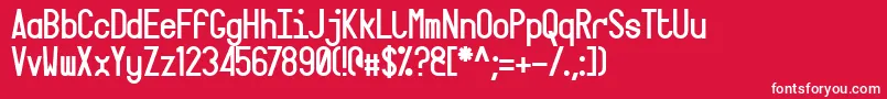 フォントTarga – 赤い背景に白い文字