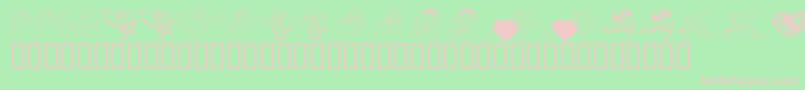 KrCupids2003 Font – Pink Fonts on Green Background