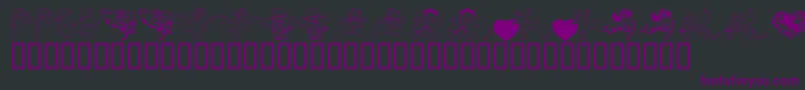 KrCupids2003 Font – Purple Fonts on Black Background