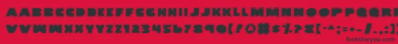 LandWhalePro Font – Black Fonts on Red Background