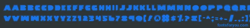 LandWhalePro Font – Blue Fonts on Black Background