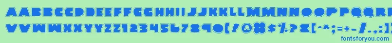 LandWhalePro Font – Blue Fonts on Green Background