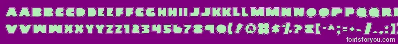 LandWhalePro Font – Green Fonts on Purple Background