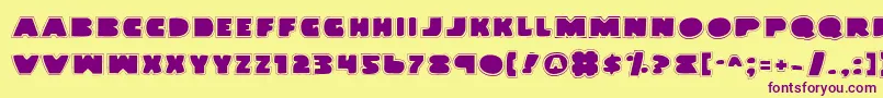 LandWhalePro Font – Purple Fonts on Yellow Background