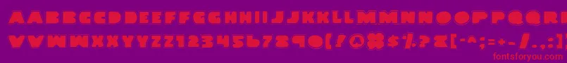 LandWhalePro Font – Red Fonts on Purple Background