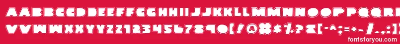 LandWhalePro Font – White Fonts on Red Background