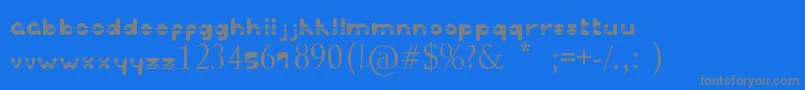 Fonte Inspretta – fontes cinzas em um fundo azul