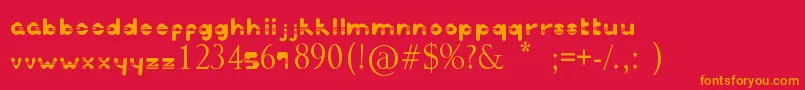 Inspretta Font – Orange Fonts on Red Background