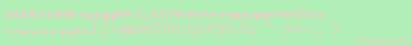 Шрифт Inspretta – розовые шрифты на зелёном фоне