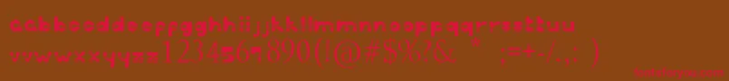 Inspretta Font – Red Fonts on Brown Background
