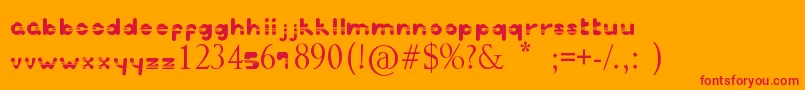 Inspretta Font – Red Fonts on Orange Background
