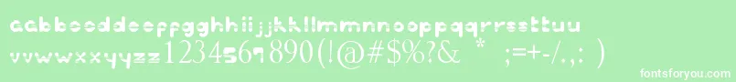 Inspretta Font – White Fonts on Green Background
