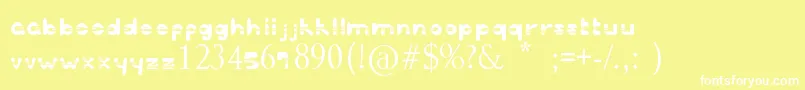 Inspretta Font – White Fonts on Yellow Background