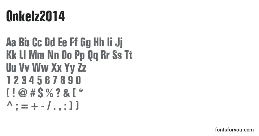 Шрифт Onkelz2014 (52091) – алфавит, цифры, специальные символы