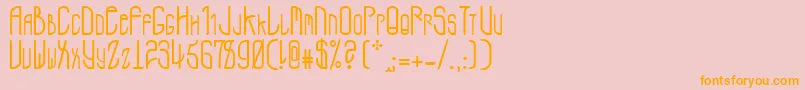 WooderPlain Font – Orange Fonts on Pink Background