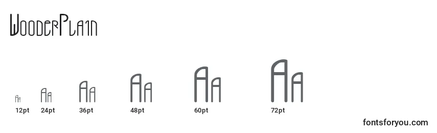 WooderPlain Font Sizes