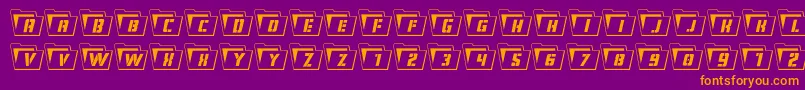 Eyesonlyoutsemicond Font – Orange Fonts on Purple Background