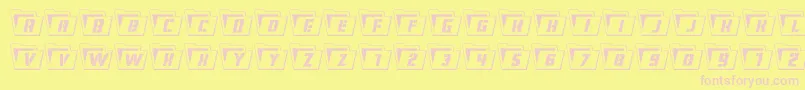 Eyesonlyoutsemicond Font – Pink Fonts on Yellow Background