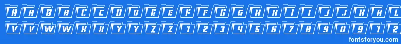 Police Eyesonlyoutsemicond – polices blanches sur fond bleu