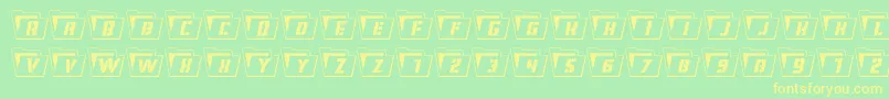 Eyesonlyoutsemicond Font – Yellow Fonts on Green Background