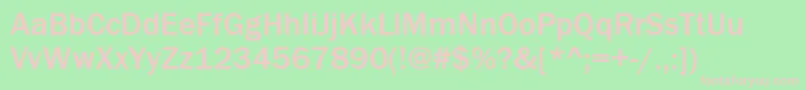 FranklinGothicMedium Font – Pink Fonts on Green Background