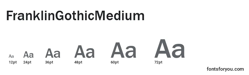 FranklinGothicMedium Font Sizes