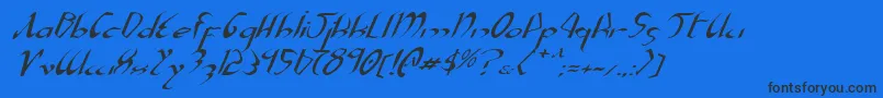 Xaphanei Font – Black Fonts on Blue Background