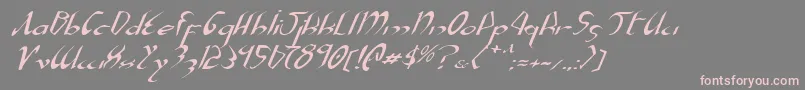 Xaphanei-Schriftart – Rosa Schriften auf grauem Hintergrund