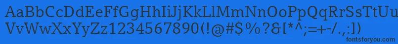 CompatilLetterLtComRegular Font – Black Fonts on Blue Background