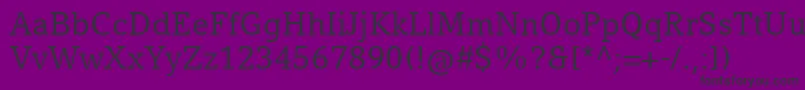 Шрифт CompatilLetterLtComRegular – чёрные шрифты на фиолетовом фоне