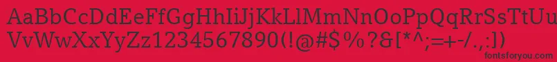 CompatilLetterLtComRegular Font – Black Fonts on Red Background