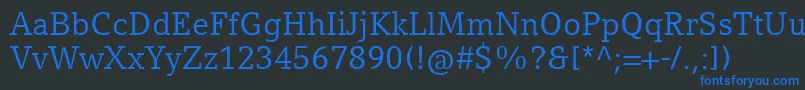 Шрифт CompatilLetterLtComRegular – синие шрифты на чёрном фоне