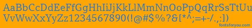 CompatilLetterLtComRegular Font – Blue Fonts on Orange Background