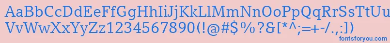 Шрифт CompatilLetterLtComRegular – синие шрифты на розовом фоне