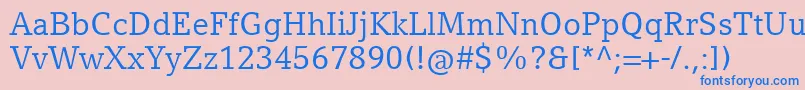 CompatilLetterLtComRegular Font – Blue Fonts on Pink Background