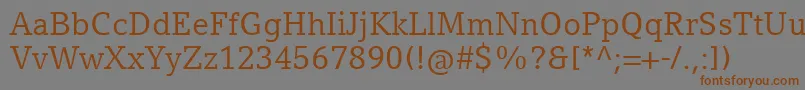 CompatilLetterLtComRegular Font – Brown Fonts on Gray Background